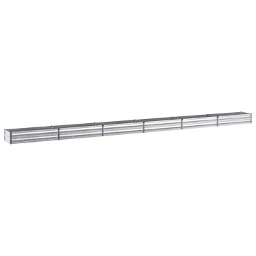vidaXL Υψωμένο Κρεβάτι Κήπου Ασημί 600 x 40 x 24 εκ. γαλβανισμένο