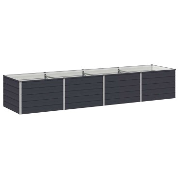 vidaXL Υψωμένο Κρεβάτι Κήπου Ανθρακί 320 x 80 x 55 εκ.