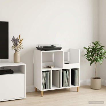 vidaXL Βάση πικάπ Λευκό 82x39,5x82,5cm Επεξεργασμένο Ξύλο
