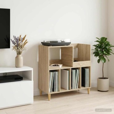 vidaXL Βάση πικάπ Sonoma Δρυς 82x39,5x82,5cm Επεξεργασμένο Ξύλο