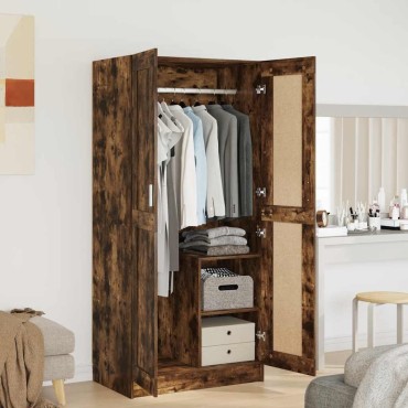 vidaXL Ντουλάπα Καπνιστή Δρυς 82,5x51,5x180cm από Επεξεργασμένο Ξύλο 1 τεμ.