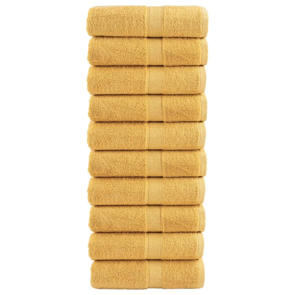 vidaXL Παντόφλες Premium SOLUND 10 τεμ. Χρυσές 30x30 εκ. 600 γρ./τ.μ.
