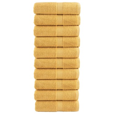 vidaXL Παντόφλες Premium SOLUND 10 τεμ. Χρυσές 30x30 εκ. 600 γρ./τ.μ.