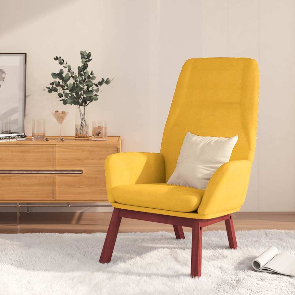vidaXL Πολυθρόνα Relax Κίτρινο Μουσταρδί Υφασμάτινη 70x77x94cm 1 τεμ.