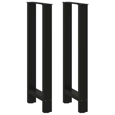 vidaXL Πόδια Τραπεζιού Μπαρ 2 τεμ. Μαύρα 50x(100-101)cm Ατσάλι