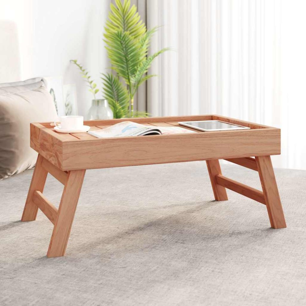 vidaXL Δίσκος Πτυσσόμενος 55x35x25cm από Μασίφ Ξύλο Teak 1 τεμ.