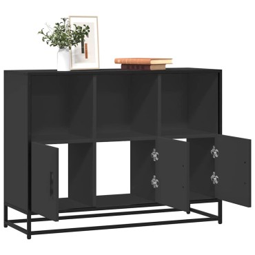 vidaXL Μπουφές Μαύρος 100x35x76cm από Επεξεργασμένο Ξύλο 1 τεμ.