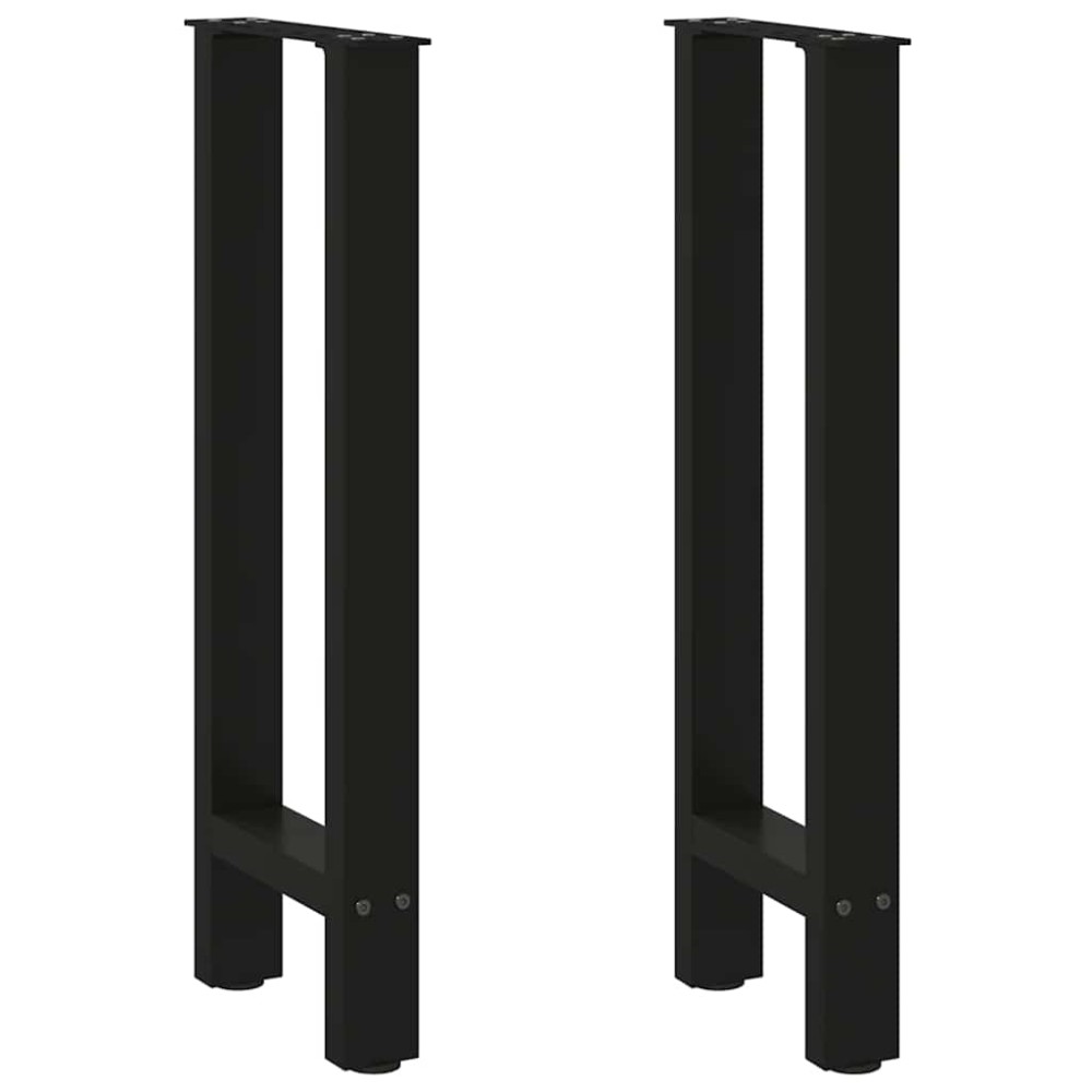 vidaXL Πόδια Κονσόλας 2 τεμ. Μαύρα 28x(72-73)cm Ατσάλι