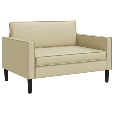vidaXL XXL Πολυθρόνα Κρεμ Τεχνητό Δέρμα 130x84x91cm 1 τεμ.