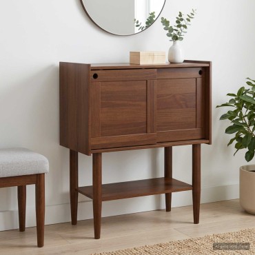 vidaXL Τραπέζι κονσόλας BILBAO Σκούρο καραμελί 80x40x95cm