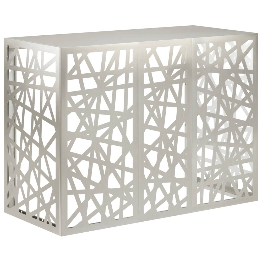 vidaXL Κάλυμμα κλιματιστικού Ασημί 110 x 50 x 80 cm Ανοξείδωτο Ατσάλι