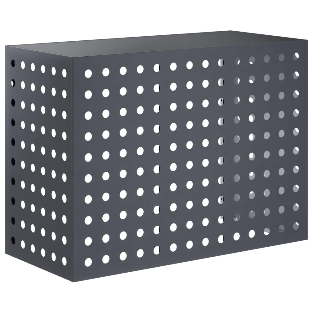 vidaXL Κάλυμμα κλιματιστικού Ανθρακί 110 x 50 x 80 cm Ατσάλι