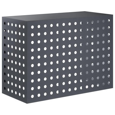 vidaXL Κάλυμμα κλιματιστικού Ανθρακί 110 x 50 x 80 cm Ατσάλι