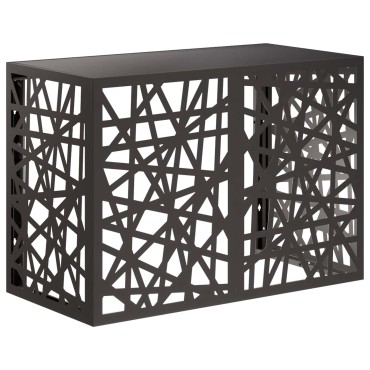 vidaXL Κάλυμμα κλιματιστικού Μαύρο 100 x 50 x 70 cm Ατσάλι
