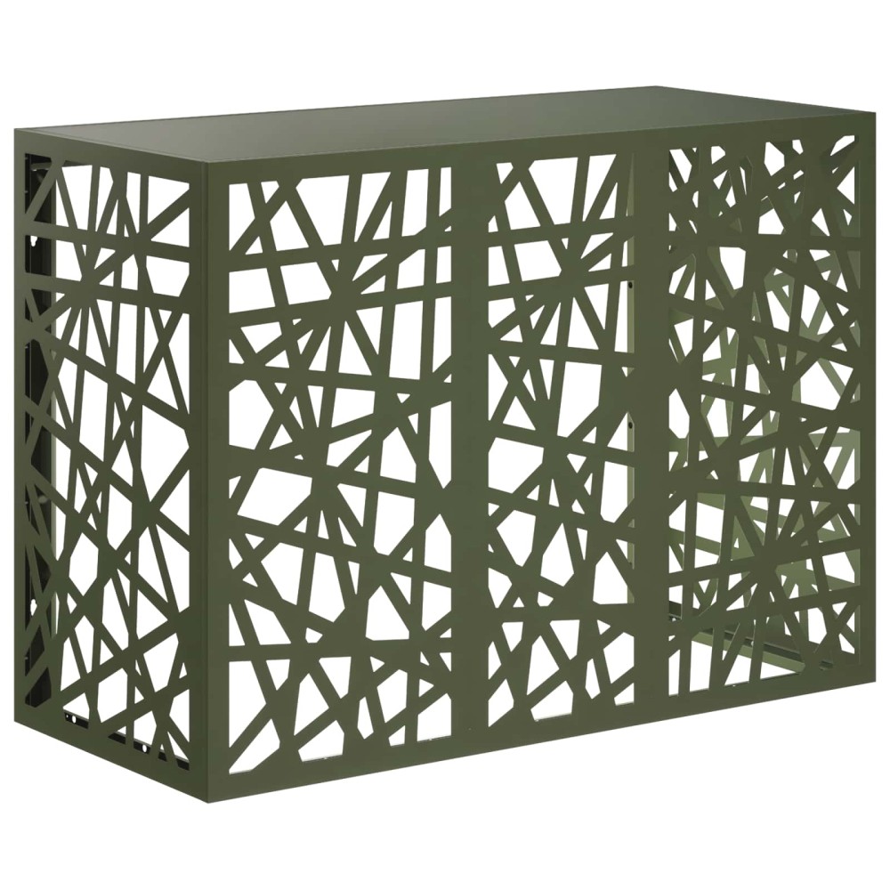 vidaXL Κάλυμμα κλιματιστικού Λαδί 110 x 50 x 80 cm Ατσάλι