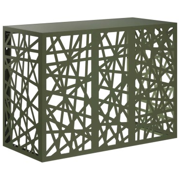 vidaXL Κάλυμμα κλιματιστικού Λαδί 110 x 50 x 80 cm Ατσάλι
