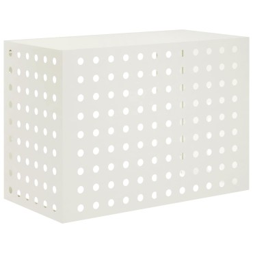 vidaXL Κάλυμμα κλιματιστικού Λευκό 100 x 50 x 70 cm Ατσάλι