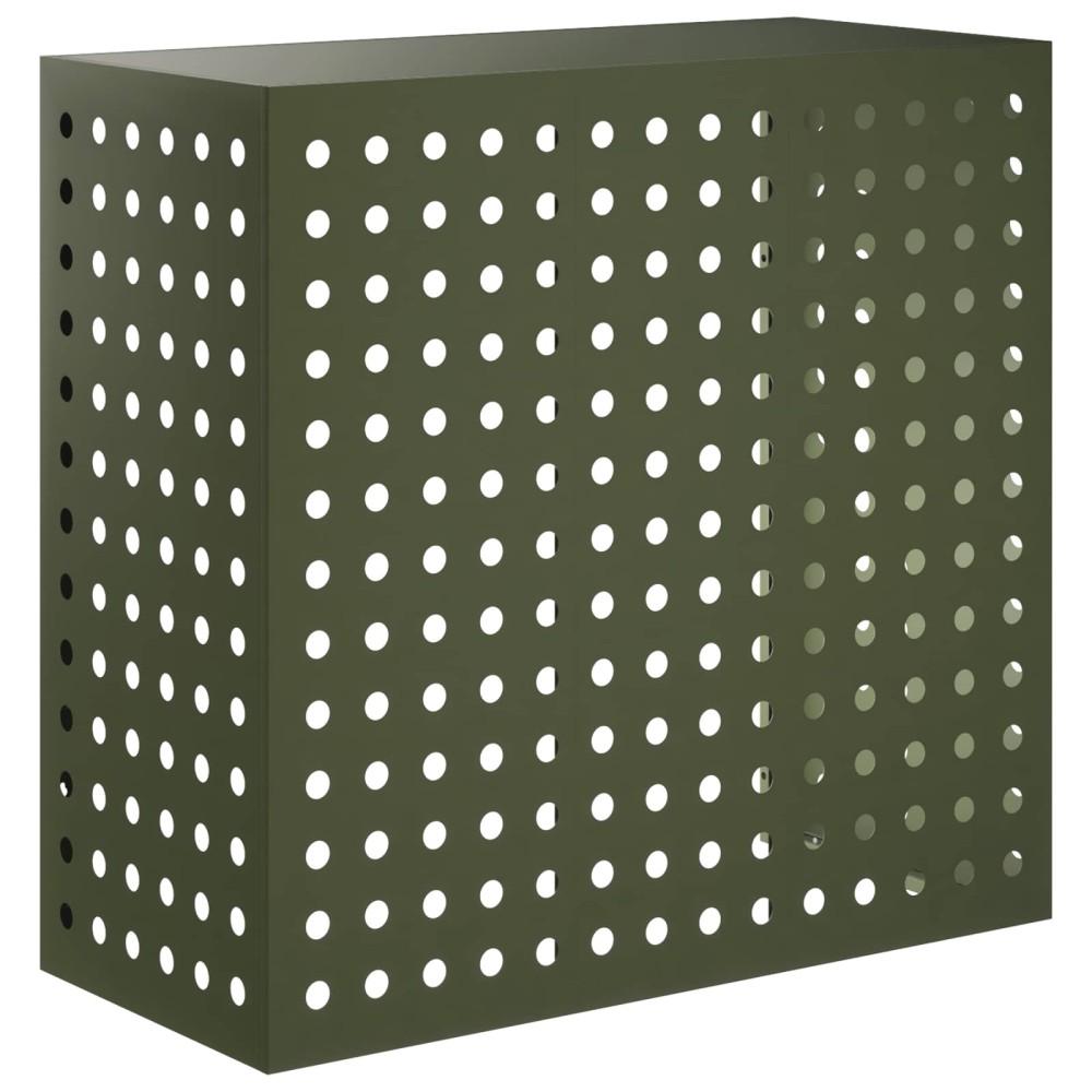 vidaXL Κάλυμμα κλιματιστικού Λαδί 110 x 50 x 105 εκ Ατσάλι