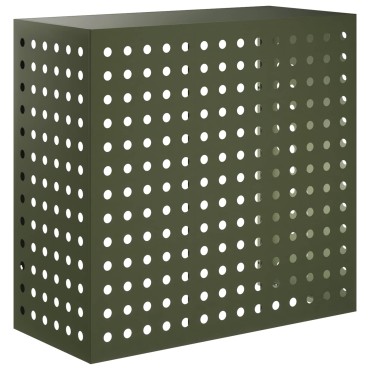 vidaXL Κάλυμμα κλιματιστικού Λαδί 110 x 50 x 105 εκ Ατσάλι