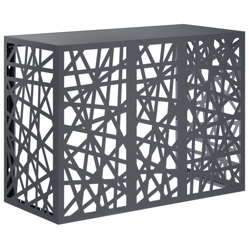 vidaXL Κάλυμμα κλιματιστικού Ανθρακί 110 x 50 x 80 cm Ατσάλι