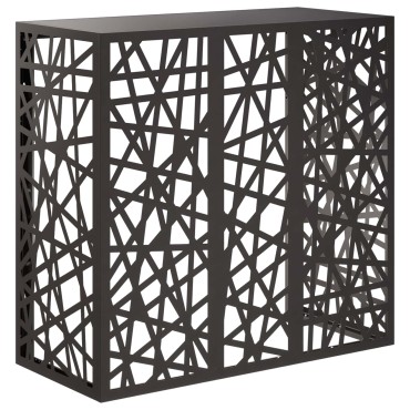 vidaXL Κάλυμμα κλιματιστικού Μαύρο 110 x 50 x 105 εκ Ατσάλι