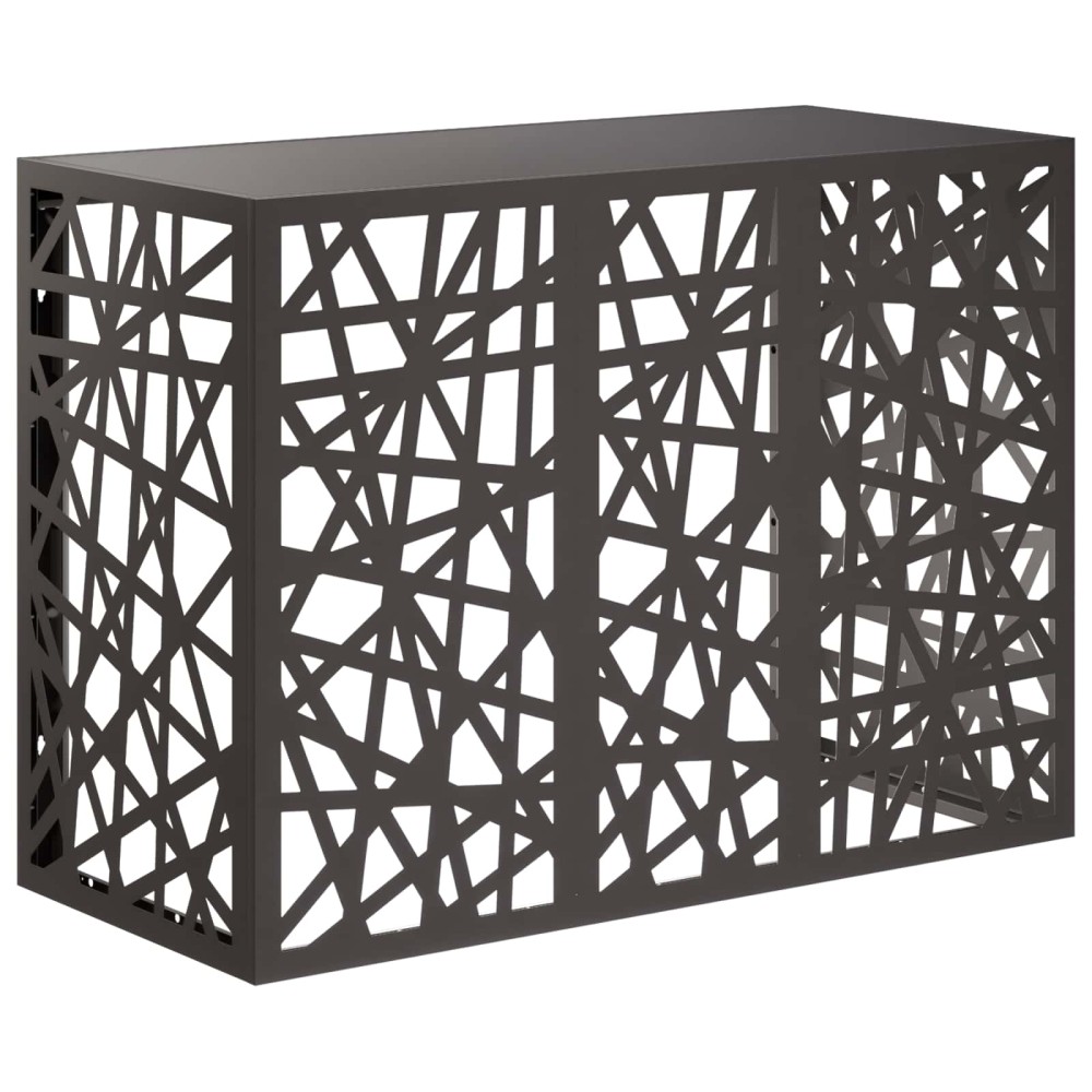 vidaXL Κάλυμμα κλιματιστικού Μαύρο 110 x 50 x 80 cm Ατσάλι