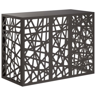 vidaXL Κάλυμμα κλιματιστικού Μαύρο 110 x 50 x 80 cm Ατσάλι