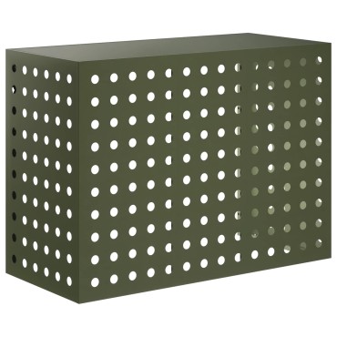 vidaXL Κάλυμμα κλιματιστικού Λαδί 110 x 50 x 80 cm Ατσάλι