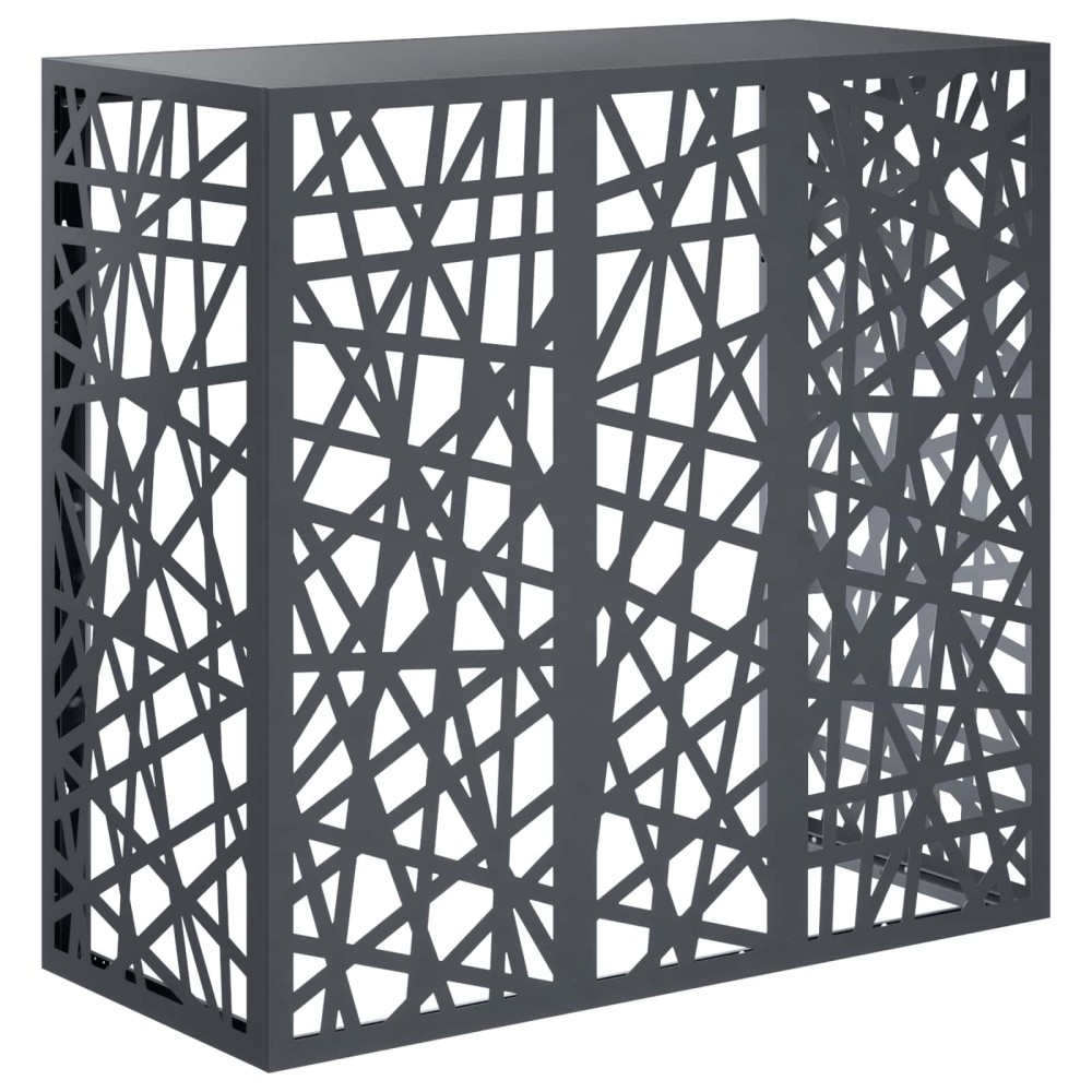 vidaXL Κάλυμμα κλιματιστικού Ανθρακί 110 x 50 x 105 εκ Ατσάλι