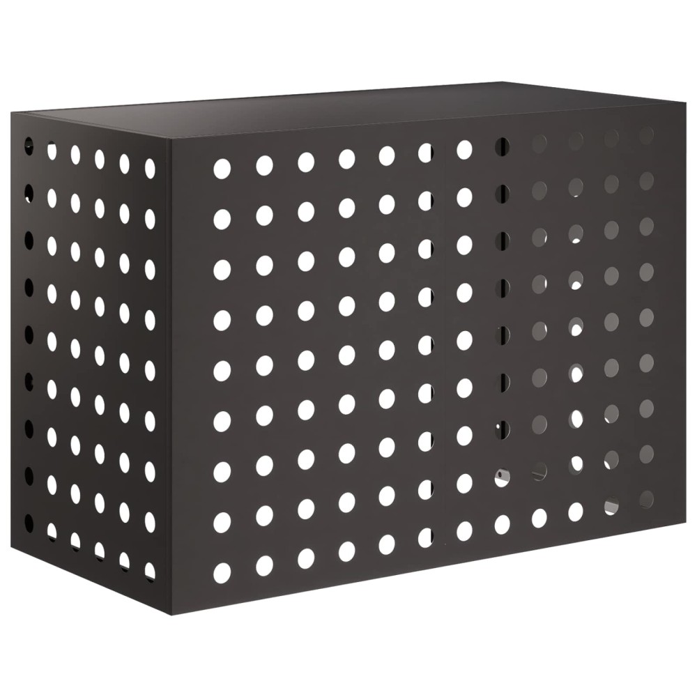 vidaXL Κάλυμμα κλιματιστικού Μαύρο 100 x 50 x 70 cm Ατσάλι