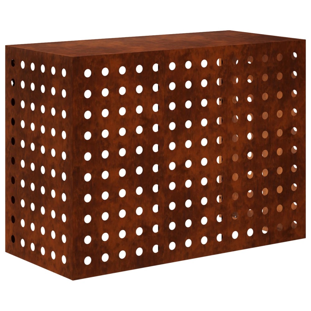 vidaXL Κάλυμμα κλιματιστικού Σκ rusty 110 x 50 x 80 cm