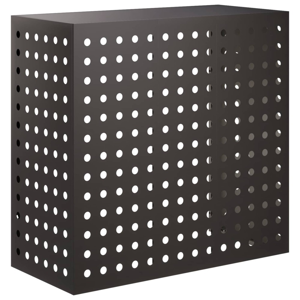 vidaXL Κάλυμμα κλιματιστικού Μαύρο 110 x 50 x 105 εκ Ατσάλι