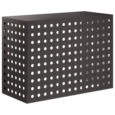 vidaXL Κάλυμμα κλιματιστικού Μαύρο 110 x 50 x 80 cm Ατσάλι