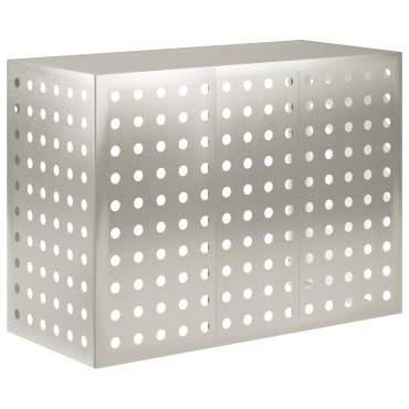 vidaXL Κάλυμμα κλιματιστικού Ασημί 110 x 50 x 80 cm Ανοξείδωτο Ατσάλι