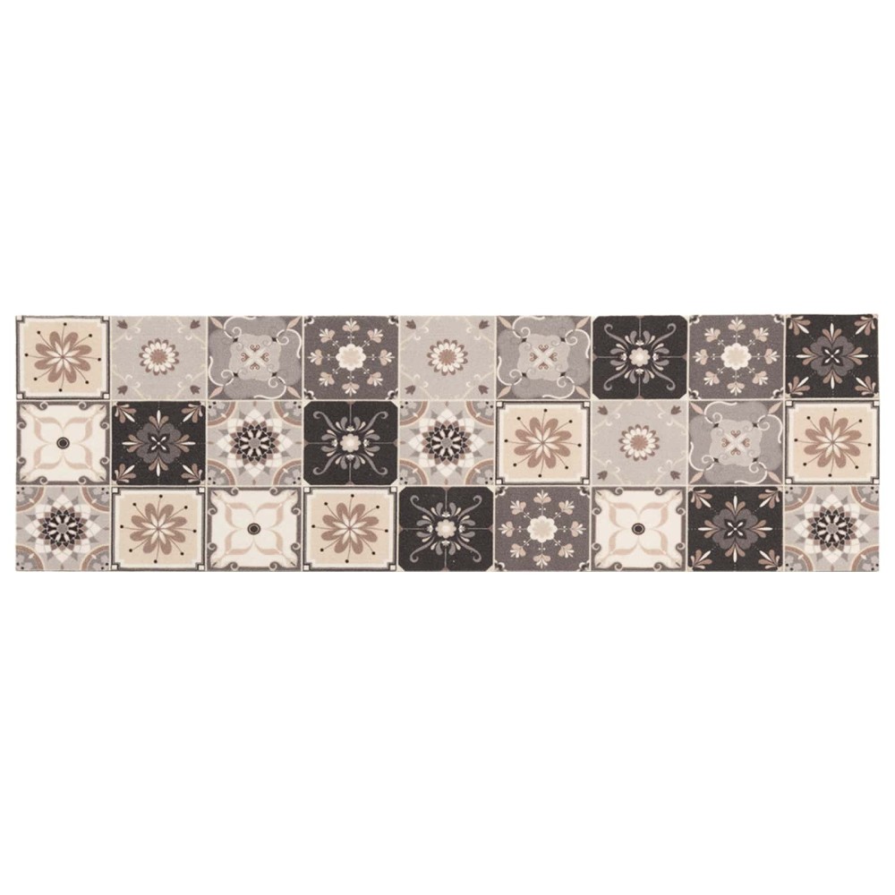 vidaXL Χαλί Κουζίνας Μωσαϊκό γκρι και μπεζ 180 x 60 cm 100% Πολυαμίδιο