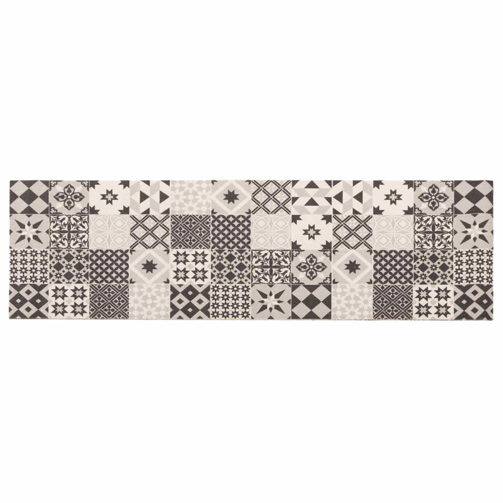 vidaXL Χαλί Κουζίνας γκρι μωσαϊκό 180 x 60 cm 100% Πολυαμίδιο Πλένεται