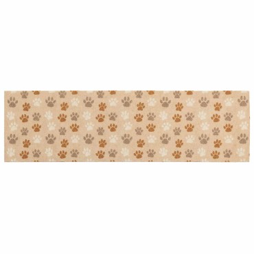 vidaXL Χαλί Κουζίνας μπεζ πατούσες 180 x 60 cm 100% Πολυαμίδιο