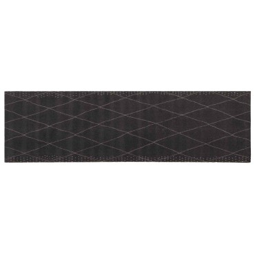 vidaXL Χαλί Κουζίνας ανθρακί καρό 180 x 60 cm 100% Πολυαμίδιο Πλένεται