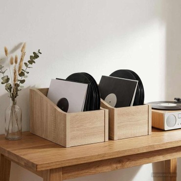 vidaXL Κουτί LP 2 τμχ. Sonoma Δρυς 18 x 32 x 18 εκ. Επεξεργασμένο Ξύλο