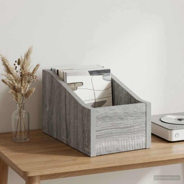 vidaXL Κουτί LP Γκρι Sonoma 18 x 32 x 18 εκ. Επεξεργασμένο Ξύλο