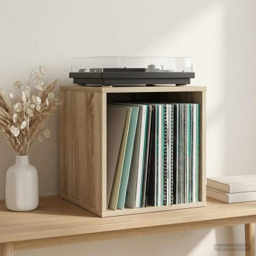 vidaXL Κουτί Άλμπουμ Βινυλίου Sonoma Δρυς 37 x 36,5 x 38 εκ.