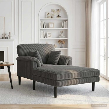 vidaXL Ανάκλιντρο Ανοιχτό γκρι Βελούδο 101x174x90cm 1 τεμ.