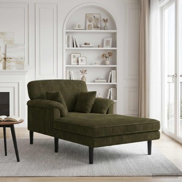 vidaXL Ανάκλιντρο Πράσινο Βελούδο 101x174x90cm 1 τεμ.