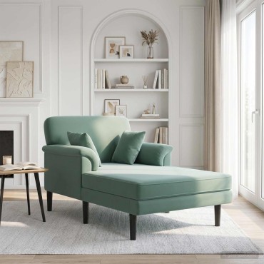 vidaXL Ανάκλιντρο Θαλασσί Βελούδο 101x174x90cm 1 τεμ.