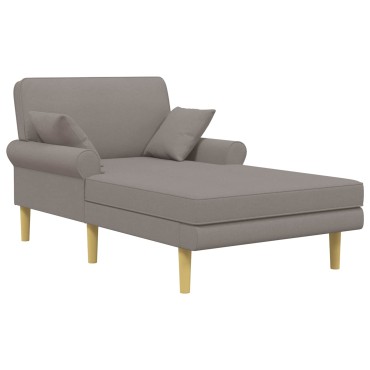 vidaXL Ανάκλιντρο Taupe Ύφασμα 106x174x86cm 1 τεμ.