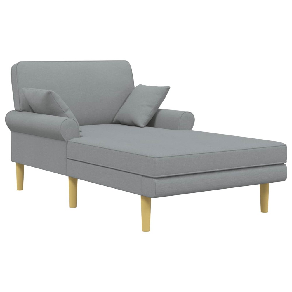 vidaXL Ανάκλιντρο Ανοιχτό γκρι Ύφασμα 106x174x86cm 1 τεμ.