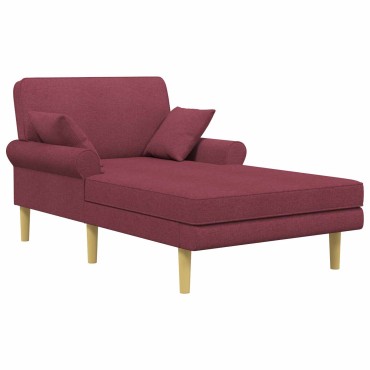 vidaXL Ανάκλιντρο Κόκκινο Ύφασμα 106x174x86cm 1 τεμ.