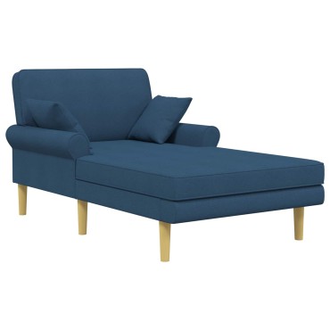 vidaXL Ανάκλιντρο Μπλε Ύφασμα 106x174x86cm 1 τεμ.