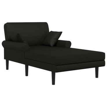 vidaXL Ανάκλιντρο Μαύρο Τεχνητό δέρμα 106x174x86cm 1 τεμ.