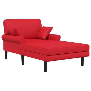 vidaXL Ανάκλιντρο Κόκκινο Τεχνητό δέρμα 106x174x86cm 1 τεμ.